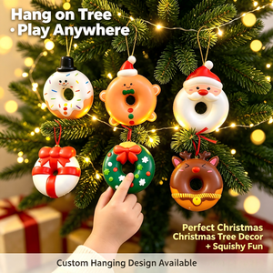 Pelotas de PU Suaves y Blandas con Forma de Donut Navideño, Seis Estilos, Paquete de Regalo para Fiestas, Venta al por Mayor, Modelo de Simulación de Rebote Lento - Product Image 4