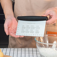 Coupe-pâte à pain en acier inoxydable, grattoir à pâte de table avec règle
