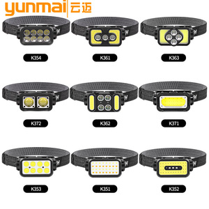 Linterna frontal LED multifuncional con batería incorporada, recargable por USB tipo C, ligera, con sensor COB para senderismo, camping y patrullaje. - Product Image 3