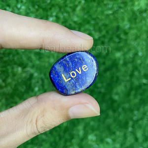 Pierres de mots inspirantes gravées, cristaux de guérison ovales Ueven, pierres de poche de bonheur pour mots positifs - Product Image 6