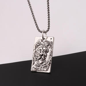 <span class=keywords><strong>Collana</strong></span> in lega con ciondolo in <span class=keywords><strong>argento</strong></span> a catena inossidabile NA020 - Product Image 4