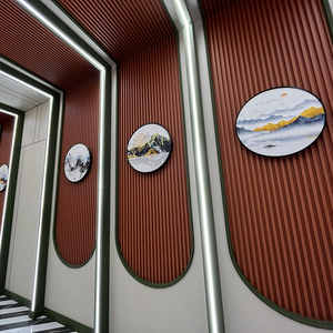 Sonsill trang trí nội thất gỗ louvers WPC Composite Panel tường trong nhà - Product Image 1