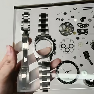 Montre mécanique pour homme, bloc d'affichage artistique démonté, boîtier en acier inoxydable 42 mm, chronographe, ornement de bureau sportif - Product Image 2