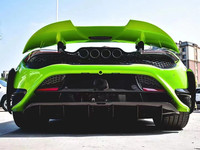 Kit de Carrocería con Parachoques Trasero de Fibra de Carbono Estilo 765LT, Difusor Trasero de Fibra de Carbono y Escape para McLaren 720S