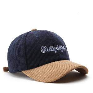 Chapeau en velours côtelé personnalisé broderie Logo casquettes de sport réglables pour l'extérieur unisexe chapeaux non structurés 100% coton chapeaux de mode - Product Image 2