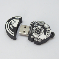 Clé USB en silicone PVC en forme de robot mignon, clé USB d'usine, clé USB 16 Go, clé USB de 128 Mo à 256 Go, clé USB, mémoire flash