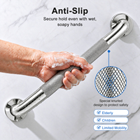 Rehand – Barres d'appui murales modernes en acier inoxydable, haute capacité de charge, durables, antidérapantes, 2 pièces, pour la sécurité des personnes âgées dans la salle de bain