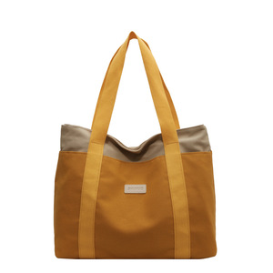 Nuevo modo contraste Kleur Dames lienzo Tas Grote Capaciteit Draagtas estudiante universitario Klaslokaal lienzo Tas - Product Image 2