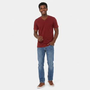 Camiseta de Cuello en V Personalizada de Alta Calidad, Camisetas Básicas Lisas con Cuello en V, Talla Grande, 100% Algodón, Secado Rápido - Product Image 1