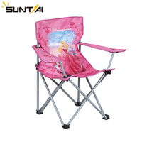 Chaise pliante portable en acier Mickey Mouse pour enfants, avec dossier, idéale pour le camping, les barbecues, la pêche et la plage