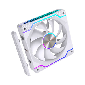 Lovingcool พัดลมสร้างบล็อกสีขาวประสิทธิภาพสูง, พัดลมแชสซี12ซม. เชื่อมต่อไร้สายพัดลม armb 5V <span class=keywords><strong>3</strong></span>-Pin สำหรับเคสคอมพิวเตอร์ - Product Image 5