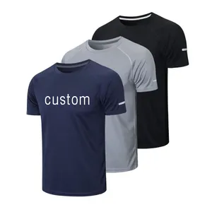 Custom High Quality Men Clothing Breathable Summer Moisture-Wicking Stretch Daily Fit Short Sleeves Tee Oversized Gym T Shirt