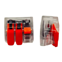 Connecteur de câblage transparent JM-413 1 entrée 2 sorties, bornier de raccordement à 3 ports, 32A jusqu'à 450V, boîte de jonction pour éclairage LED