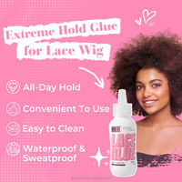 Colle pour perruques à marque privée, adhésif imperméable à tenue extrême pour perruques Lace Frontal et toupets, liaison invisible et forte, 80g, OEM