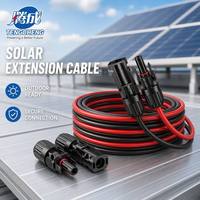 Câble Solaire 12AWG 4mm² Isolé PVC XLPE, Certifié IP67, 30A, Connecteur Mâle/Femelle, Tête Simple en Cuivre Étamé, pour Énergie Mobile Extérieure