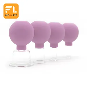 Set of 4pcs Glass facial cupping Reduce wrinkles Anti Cellulite skin care cupping