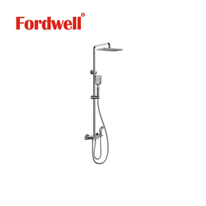 Bathroom Wall Mounted Chrome Shower Set Brass Shower Faucet with <strong>Shattaf</strong> for Hotel - Product Image 3
