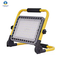 Projecteur d'urgence LED portable rechargeable IP65 100W 200W 300W 400W pour extérieur avec batterie intégrée et fonction de charge d'urgence