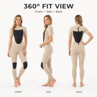 Combinaison de surf OEM pour femme, néoprène durable, color block, fermeture éclair dorsale