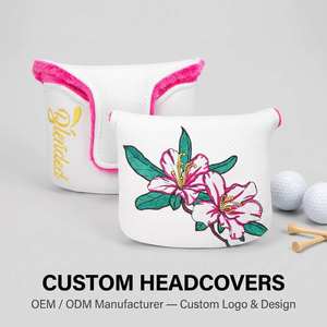 Funda Personalizada para Cabeza de Putter de Golf, Fabricante OEM, Cuero PU, Cubierta Trasera Cuadrada, Cierre Magnético, Bordado, Venta al Por Mayor de Fábrica - Product Image 1