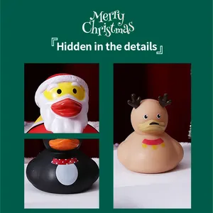 Manufacturers Direct Selling Hot Custom Pvc Red Yellow White Black Christmas Duck Children Bath Duck