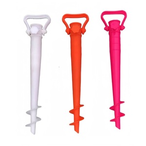 Vente taille unique pour tous les parapluies <span class=keywords><strong>de</strong></span> plage ancre <span class=keywords><strong>de</strong></span> sable 3 vis en spirale vent fort <span class=keywords><strong>support</strong></span> sûr porte-parapluie - Product Image 3