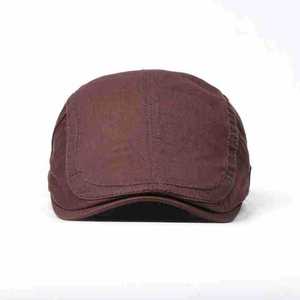 Wholesale Custom Vintage Pure Cotton Beret Hat - Unisex Casual Minimalist <strong>Painters</strong> Cap Flat Cap Men Women Retro Style OEM - Product Image 2