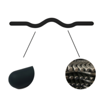 Barre de Pilates lestée ondulée multifonction personnalisée, en silicone premium et fer forgé, 15lb 25lb, pour entraînement fitness et yoga, marque privée