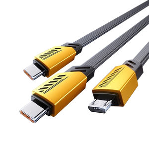 Câble de connexion haute vitesse 4-en-1 27W 65W Charge rapide Usb C Nylon tressé pur cuivre alliage de Zinc câble matériel <span class=keywords><strong>pour</strong></span> Iphone - Product Image 1