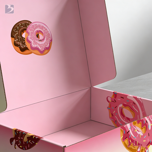 Boîte en papier pour emballage alimentaire de beignets, impression numérique personnalisée avec logo, qualité alimentaire, design élégant - Product Image 4