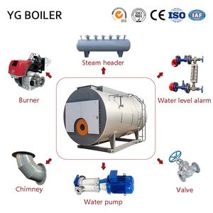 Caldera de vapor industrial horizontal de tubos de fuego de alta presión YG WNS, nueva, de 1t, 2t, 3t, 4t, 5t, 8t, 10t, para esterilización en laboratorio (gasóleo/gas) - Product Image 6