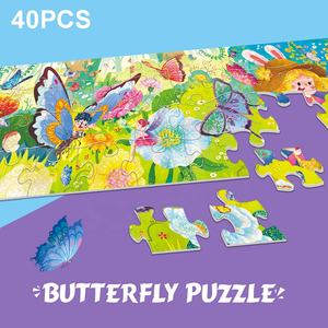 40 Piezas de Rompecabezas de Papel para Niños, Juguete Educativo Temprano, Juego de Rompecabezas con Temas de Dibujos Animados, Set de Rompecabezas Único, Divertido y Brillante - Product Image 3