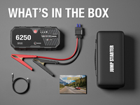 Démarreur de Voiture d'Urgence Puissant 3400A Kit Chargeur de Batterie 16000mAh Démarreur Rapide Voiture Jumper Pack Boost Plus Boîtier de Démarrage