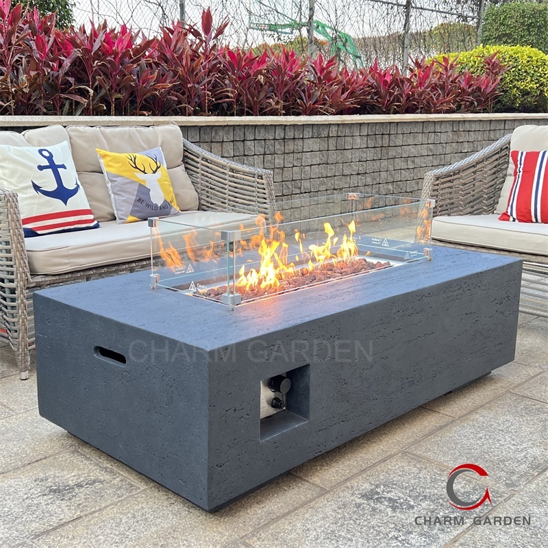 GFRC GRC Concrete Outdoor Rectangle Fire