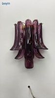 Lustre en verre violet rétro de luxe français pour salon, chambre, villa, escalier, salle à manger, luminaire suspendu moderne nordique Murano