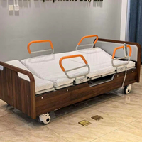 Lit médical électrique rotatif de luxe avec 4 roulettes, matelas rotatif pour soins à domicile et hôpital, à usage médical