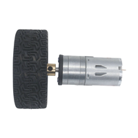 Moteur de réduction DC planétaire avec encodeur à effet Hall, kit complet de support de roue JGA25-370 12V pour appareils électroménagers, robotique éducative et projets DIY