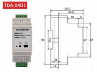 Transmetteur de poids numérique multicanal TDA-04D 485 Amplification du signal du capteur Module de pesage à 8 voies