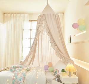 Moustiquaire et baldaquin de lit pour bébé, dôme en mousseline suspendu, tente de jeu pour la décoration de chambre d'enfant - Meilleures ventes - Product Image 3