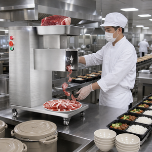 Machine à découper la viande à faible consommation d'énergie, trancheuse à viande à faible puissance avec moteur <span class=keywords><strong>de</strong></span> 0,75 kW pour boucherie à petit budget - Product Image 2