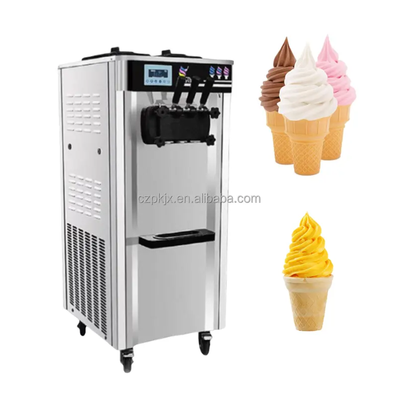 เครื่องทำไอศกรีมนุ่มอัตโนมัติเครื่องทำไอศกรีมอะไหล่ตู้เย็นขนมขบเคี้ยว