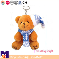 Vente en gros personnalisé mini ours en peluche mignon porte-clés porte-clés jouet en peluche