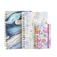 Carnet à spirales en papier artistique imprimé sur mesure, format B5, pour étudiants, planificateur hebdomadaire avec logo personnalisé
