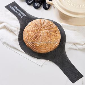 Non Stick Breathable <b>Silicone</b> Bread <b>Baking</b> Mat With Long Handles Easy to Transfer Sourdough Bread Sling for Dutch Oven Liners - Product Image 2