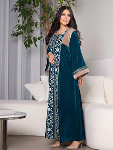 <strong>Velvet</strong> Abaya Women Muslim <strong>Dress</strong> 2025 Dubai Winter <strong>Dress</strong> <strong>Velvet</strong> Fashion Muslim Women Embroidered <strong>Dress</strong> <strong>Long</strong> <strong>Sleeves</strong> - Product Image 2