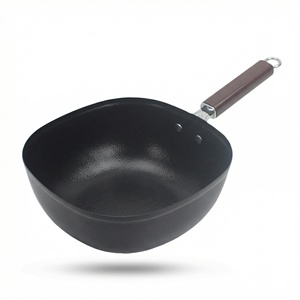 <span class=keywords><strong>Wok</strong></span> Chino Cuadrado de 25 cm, de Acero al Carbono, Forjado a Mano, Antiadherente, para Cocina, Venta al Por Mayor de Fábrica, OEM - Product Image 6