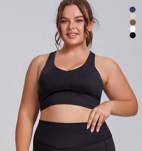 Reggiseno Sportivo Taglia Grande per Donne, Senza Ferretto, Ecologico, Imbottito, Antiurto, per Yoga, Escursionismo, <span class=keywords><strong>Ciclismo</strong></span>, Taglie Forti - Product Image 1