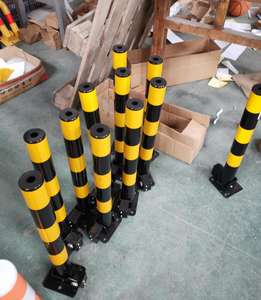 PWL10126 çelik park kilidi, sarı-siyah/kırmızı uyarı baba, yol park alanı doluluk kilidi - Product Image 3