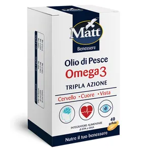 Made In Italy Health Supplements Fish Oil Omega 3 Epa Dha Triple Action Brain Heart And Eyesight For Export