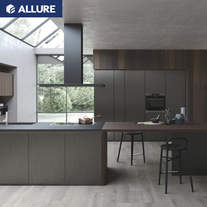 Allure armadio da <span class=keywords><strong>cucina</strong></span> prefabbricato in laminato uv laccato grigio lucido con rivestimento prefabbricato - Product Image 3